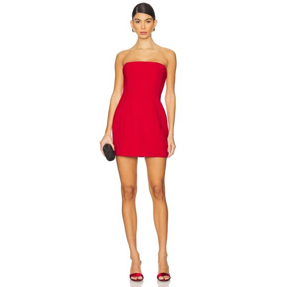 NEW NWT A.L.C. Elsie Mini Dress in Real Red Size 0 - Picture 1 of 6